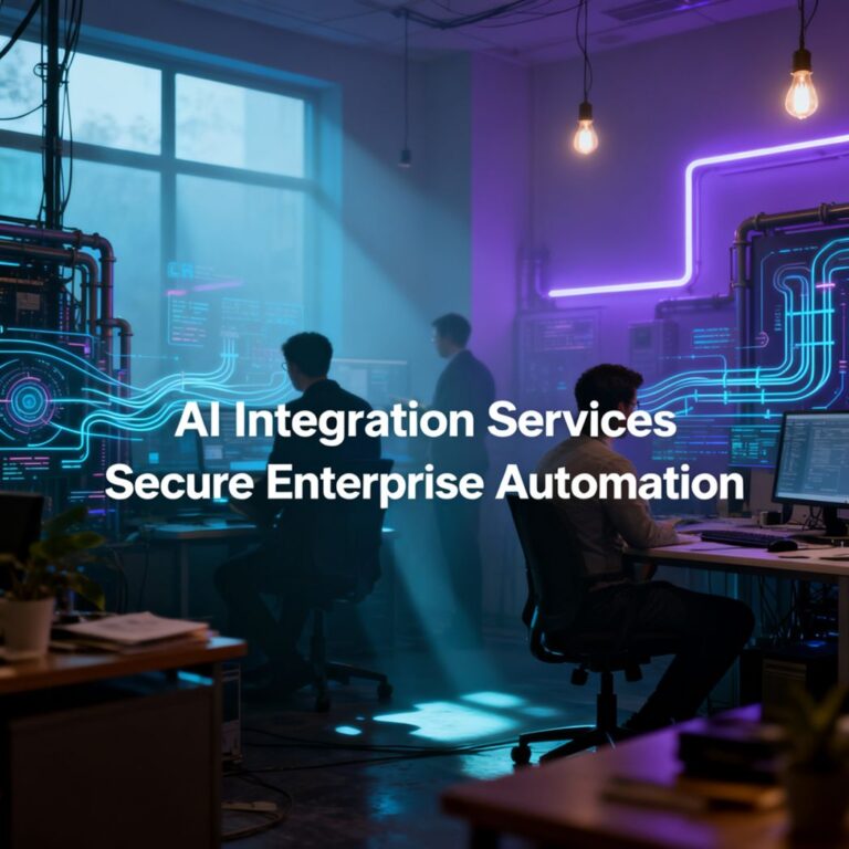 AI integration services connecting enterprise systems for secure and scalable automation